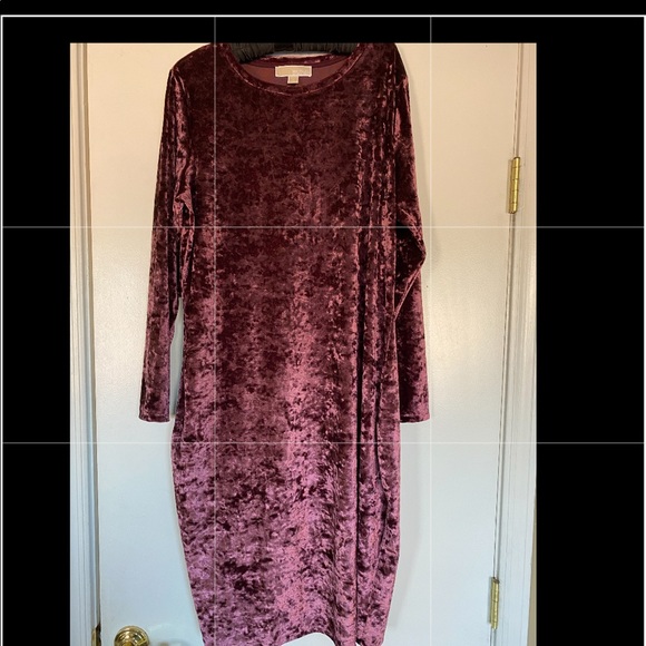michael kors crushed velvet dress